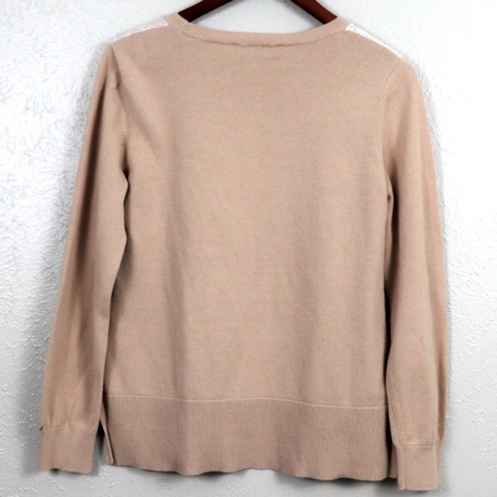Ann Taylor LOFT | Lace overlay Sweater - Picture 2 of 7